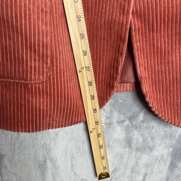 Eloquii Corduroy One Button Blazer Jacket Women's 18 Wide Whale Coral Pink - Picture 8 of 11